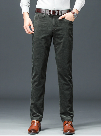 Men's Work Trousers Slim Fit Stretch Classic Style with Tailored Look