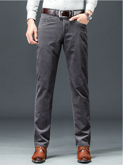 Men's Work Trousers Slim Fit Stretch Classic Style with Tailored Look