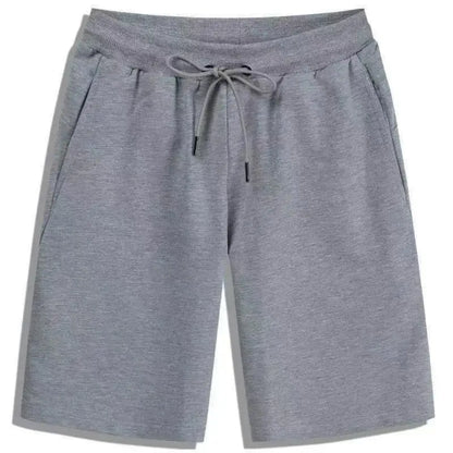 Men's Elastic Waist Casual Shorts with Adjustable Drawstring and Pockets