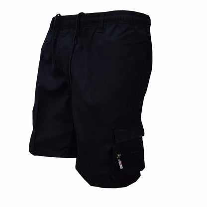 Men's Tactical Cargo Shorts with Multi Pockets and Drawstring Waist