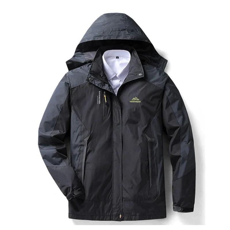 Women's Waterproof Windbreaker Jacket with Sporty Hooded Design