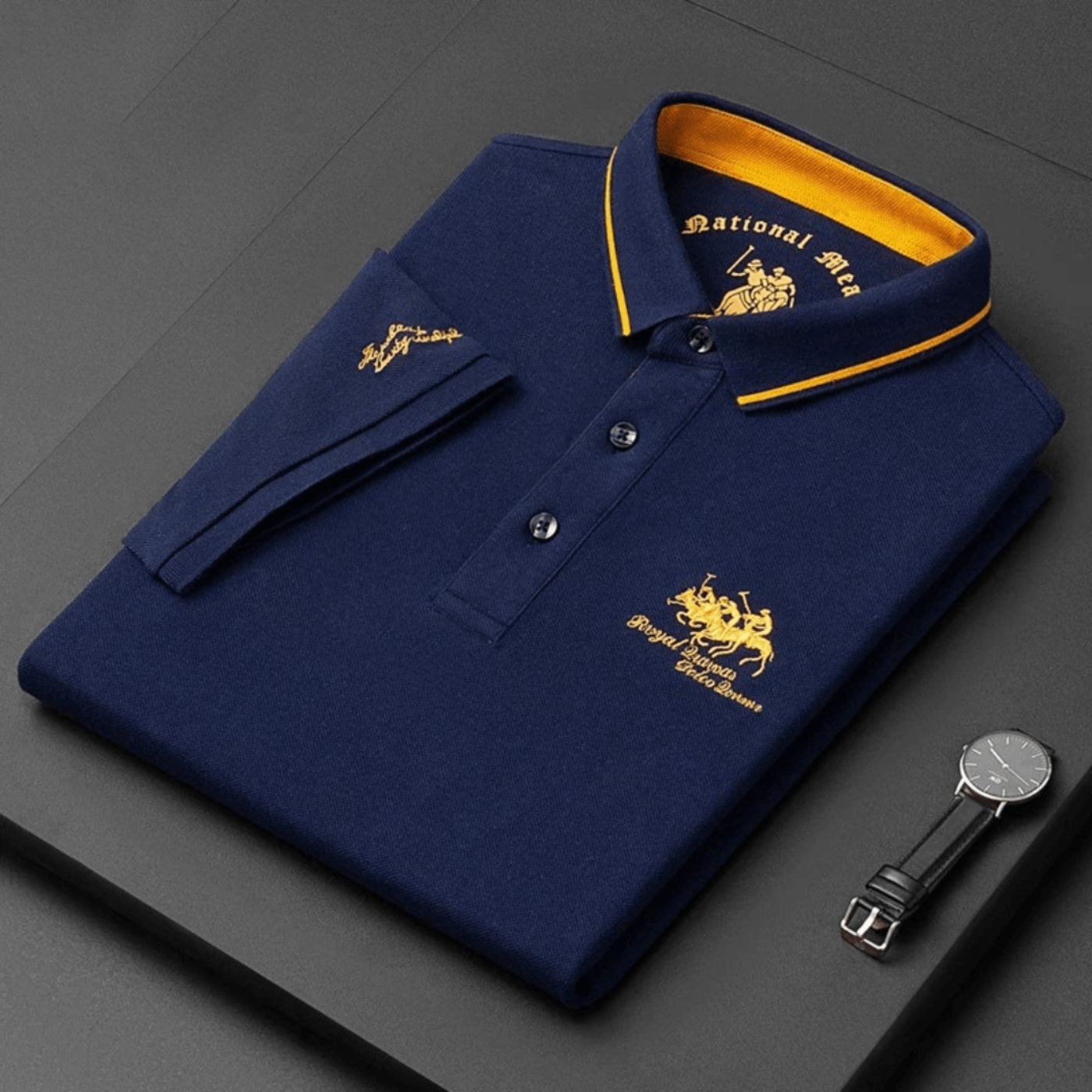 Men's Classic Polo Shirt with Embroidered Logo