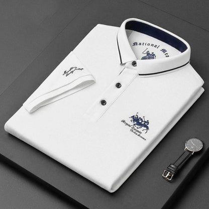 Men's Classic Polo Shirt with Embroidered Logo