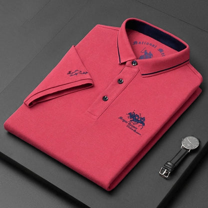 Men's Classic Polo Shirt with Embroidered Logo