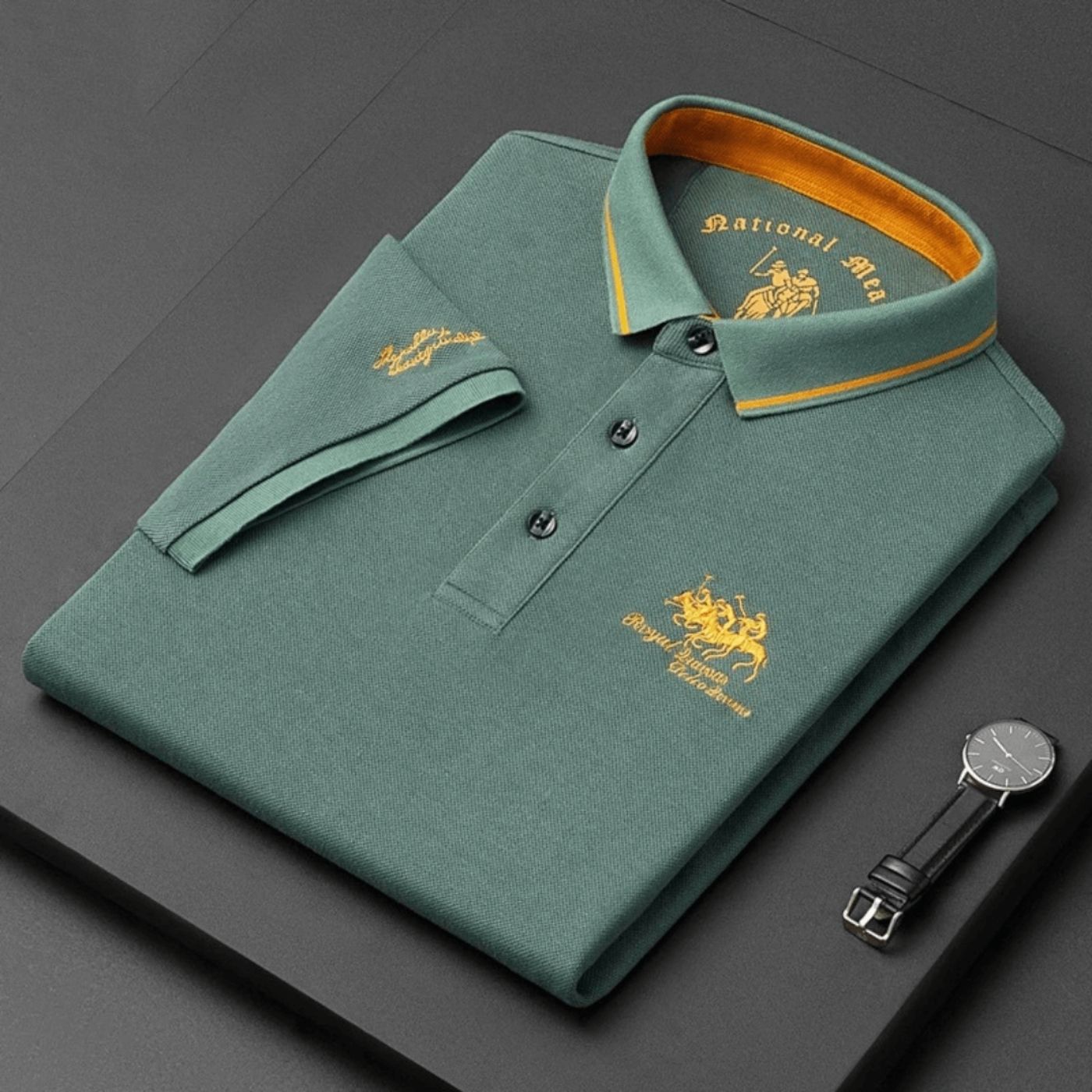 Men's Classic Polo Shirt with Embroidered Logo