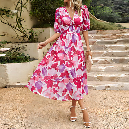 Chic Floral Print Maxi Dress for Women