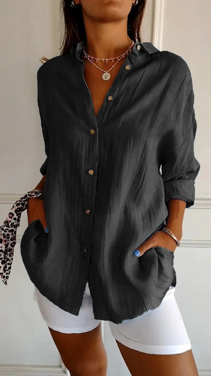 Women's Casual Button-Down Long Sleeve Shirt