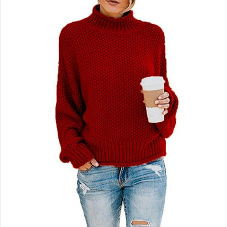 Women’s Oversized Chunky Knit Turtleneck Jumper