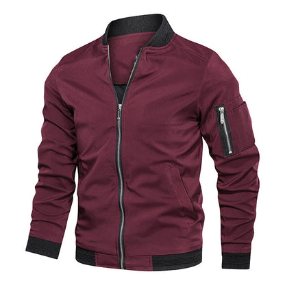 Men’s Lightweight Bomber Jacket – Casual Windbreaker Style