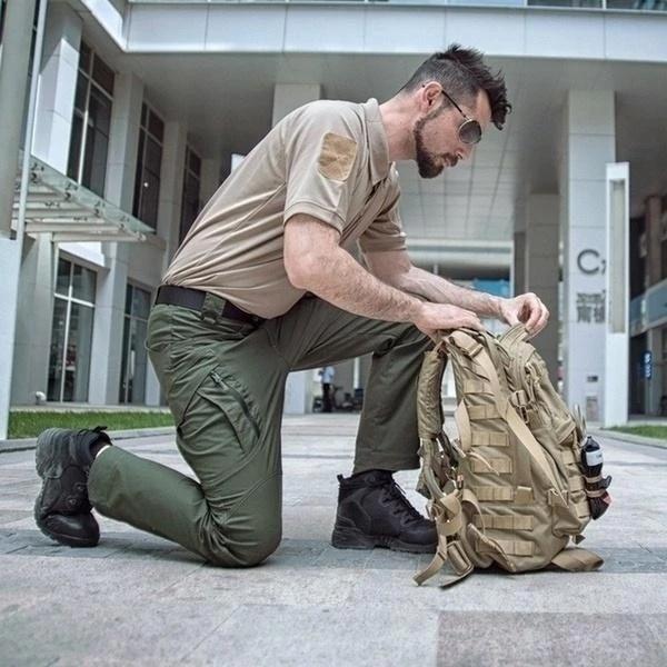 Men's Tactical Cargo Pants with Multi-Pocket Utility Design