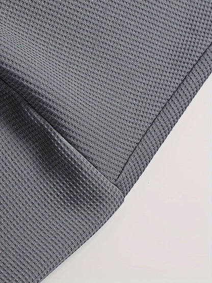 Men's Two-Piece Set with Short-Sleeve Top and Drawstring Shorts