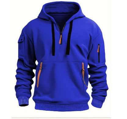 Men's Dropped Shoulder Hoodie – Plus Size Loose Fit Pullover Sweatshirt