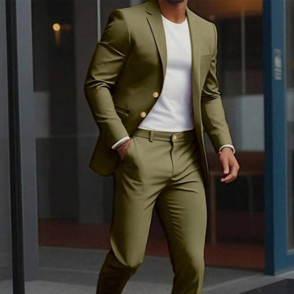 The Essential Autumn Suit: Men's Crewneck Knitwear Set