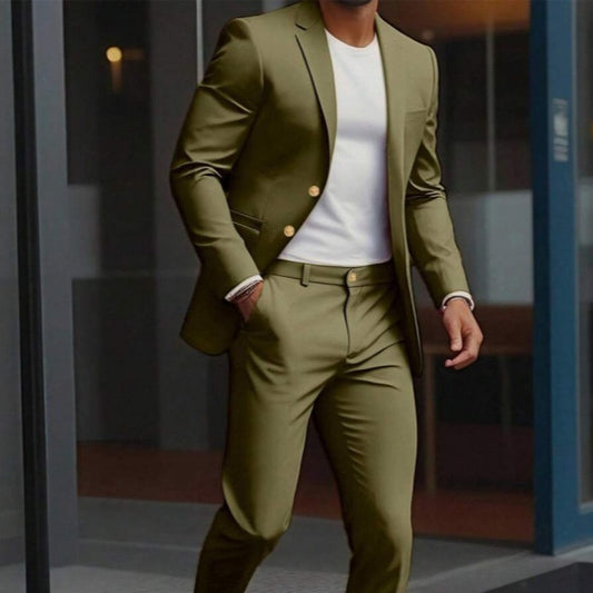 The Essential Autumn Suit: Men's Crewneck Knitwear Set