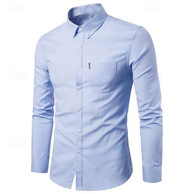 Men's Slim Fit Long Sleeve Button-Down Shirt