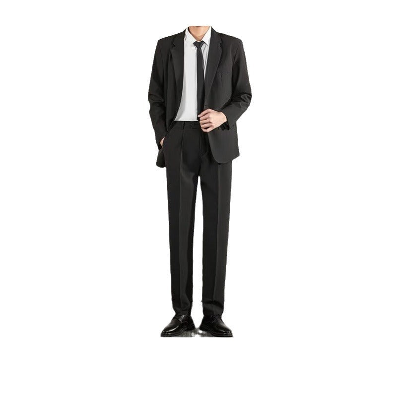 Premium Textured Grace Suit: High-End Slim Fit Trousers & Coat