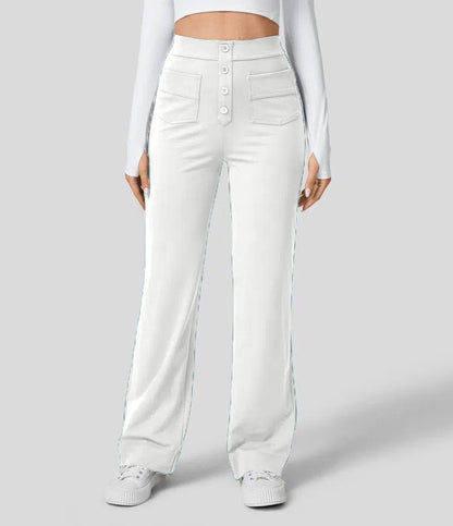 Elegant High-waisted Straight Pants for Women