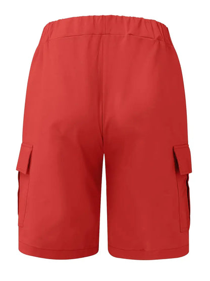 Men's Slim Cargo Shorts with Drawstring Waist and Utility Pockets