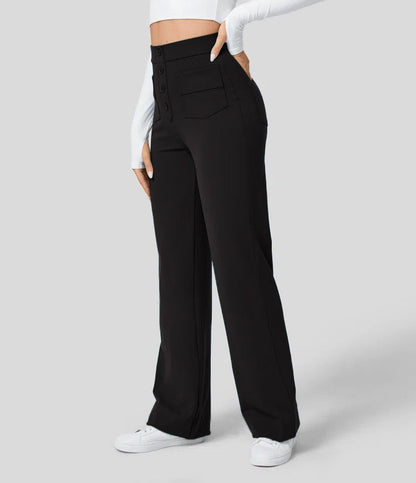 Elegant High-waisted Straight Pants for Women