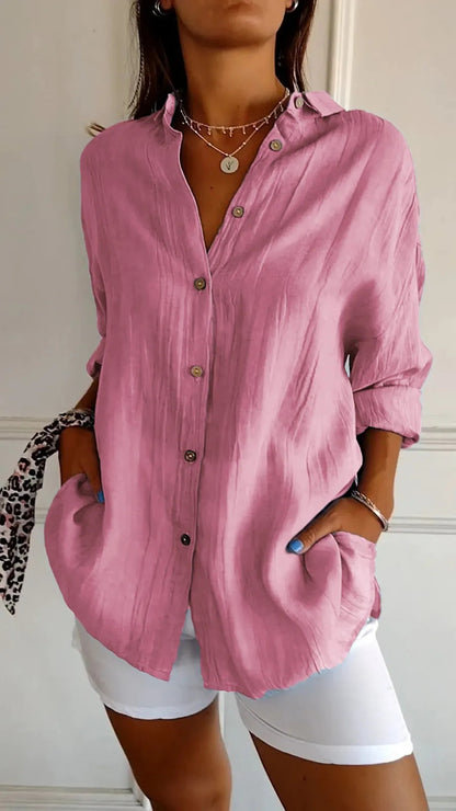 Women's Casual Button-Down Long Sleeve Shirt