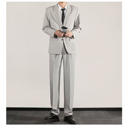 Premium Textured Grace Suit: High-End Slim Fit Trousers & Coat