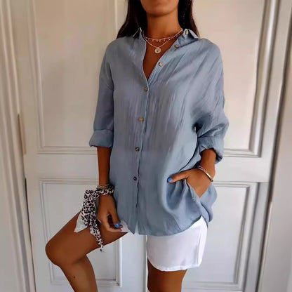 Women's Casual Button-Down Long Sleeve Shirt