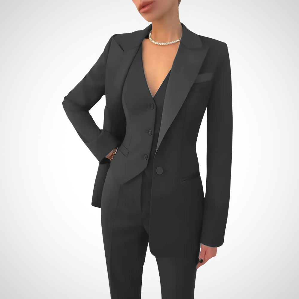 Women's Chic Three-Piece Suit with Tailored Fit