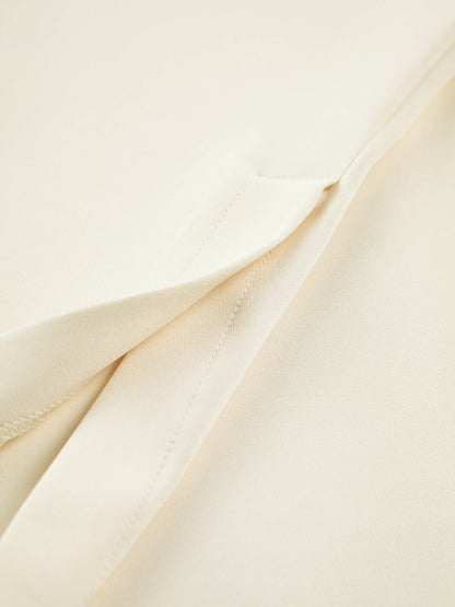 Women's Strapless Blazer Top and Tailored Pants Two-Piece Set