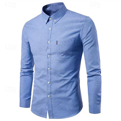 Men's Slim Fit Long Sleeve Button-Down Shirt