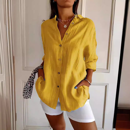 Women's Casual Button-Down Long Sleeve Shirt