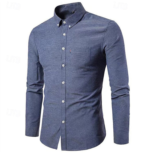 Men's Slim Fit Long Sleeve Button-Down Shirt