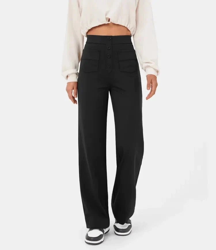 Women's High-Waisted Wide-Leg Trousers