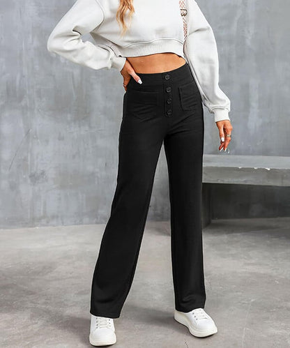 Women's High-Waisted Wide-Leg Trousers