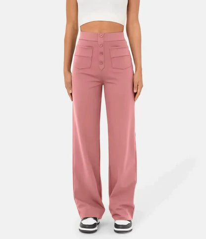 Women's High-Waisted Wide-Leg Trousers