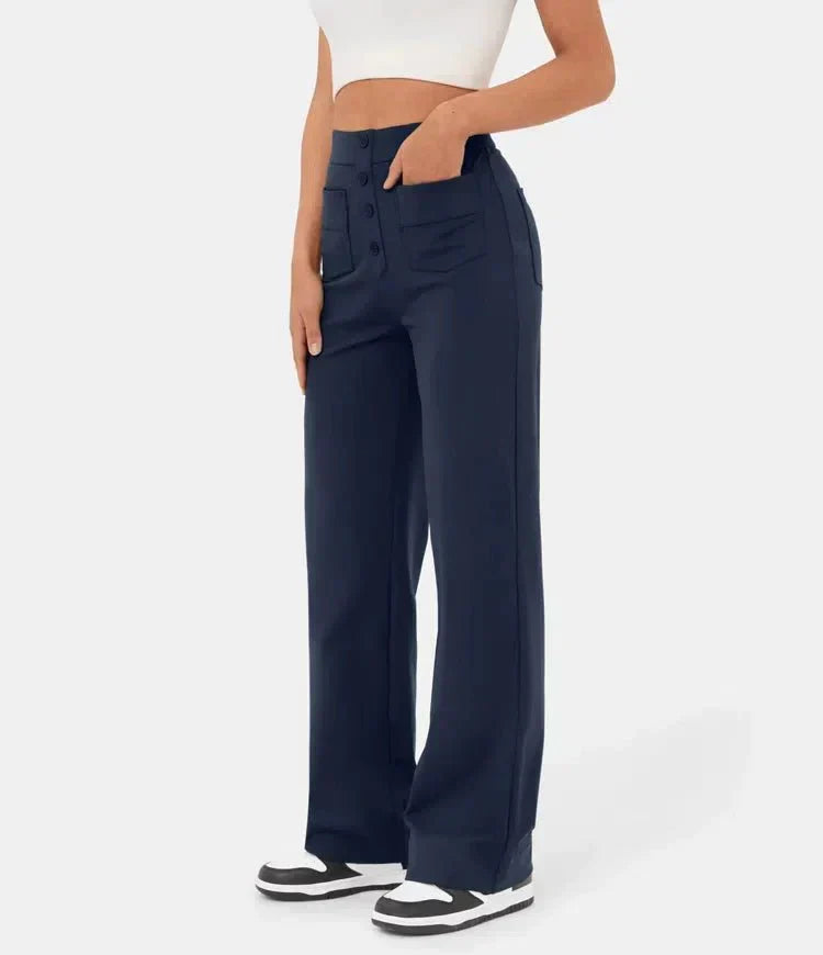 Women's High-Waisted Wide-Leg Trousers