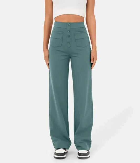 Women's High-Waisted Wide-Leg Trousers