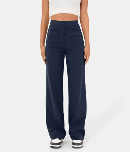 Women's High-Waisted Wide-Leg Trousers