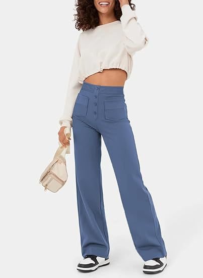 Women's High-Waisted Wide-Leg Trousers