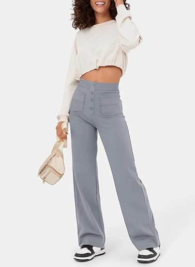 Women's High-Waisted Wide-Leg Trousers