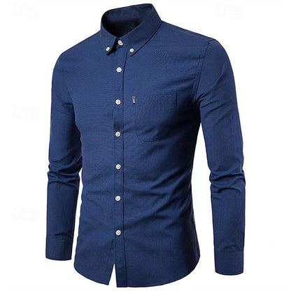 Men's Slim Fit Long Sleeve Button-Down Shirt