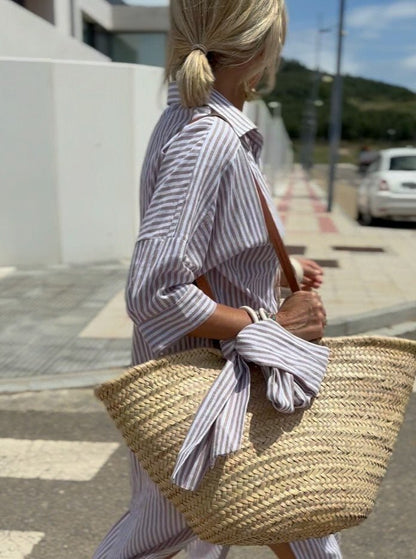 Striped Shirt Dress for Women