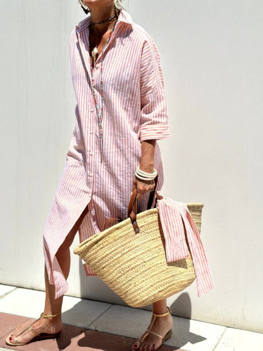 Striped Shirt Dress for Women