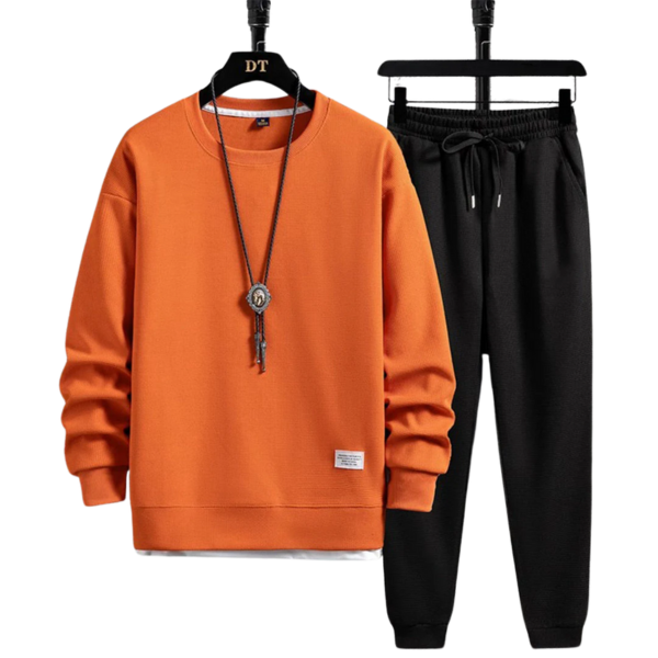 Men's Jogging Loungewear Set 2-Piece with Crew Neck Top