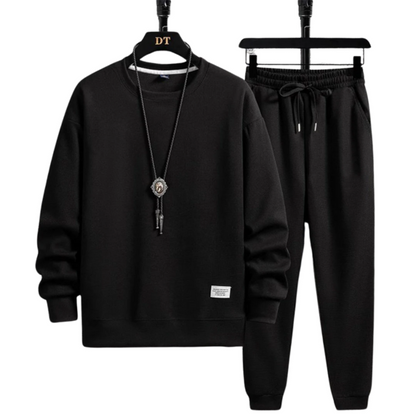 Men's Jogging Loungewear Set 2-Piece with Crew Neck Top