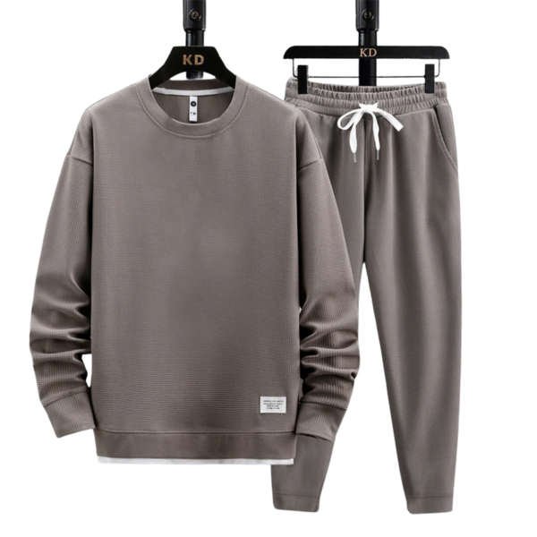 Men's Jogging Loungewear Set 2-Piece with Crew Neck Top