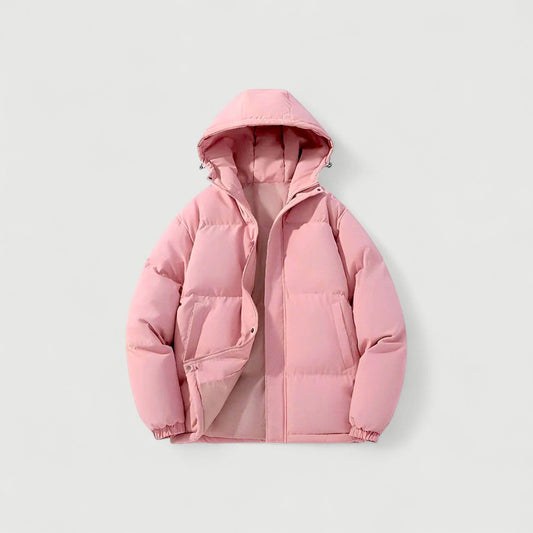 Women's Hooded Puffer Jacket Parka with Quilted Insulation