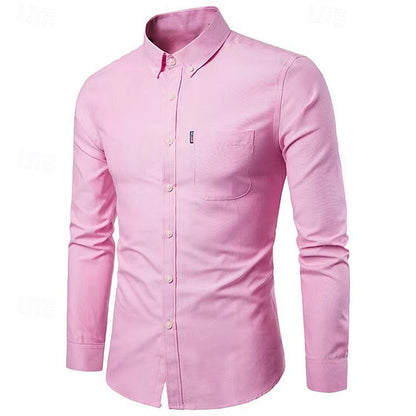 Men's Slim Fit Long Sleeve Button-Down Shirt