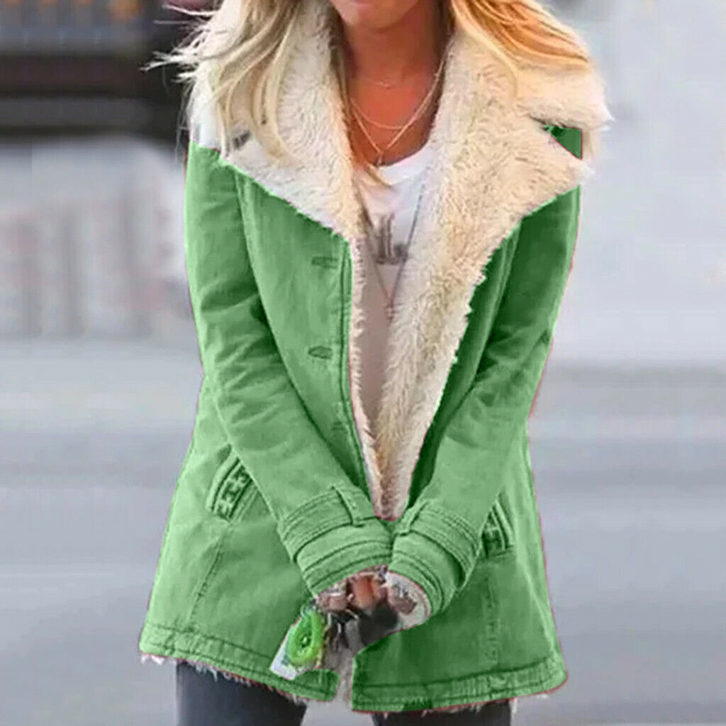 Women's Winter Jacket with Soft Lining and Turn-Down Collar