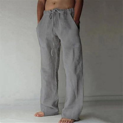 Men's Relaxed Fit Drawstring Pants with Side Pockets