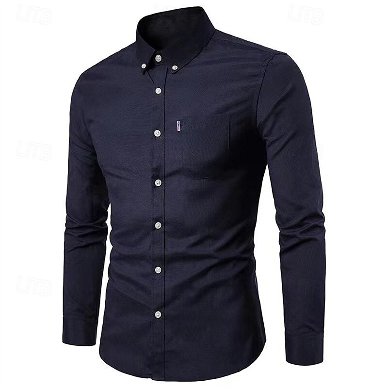 Men's Slim Fit Long Sleeve Button-Down Shirt